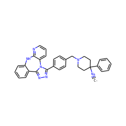 [C-]#[N+]C1(c2ccccc2)CCN(Cc2ccc(-c3nnc4n3-c3cccnc3Nc3ccccc3-4)cc2)CC1 ZINC000096174096