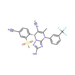 [C-]#[N+]C1=C(C)N(c2cccc(C(F)(F)F)c2)c2nc(N)nn2[C@@H]1c1ccc(C#N)cc1S(C)(=O)=O ZINC000096175701