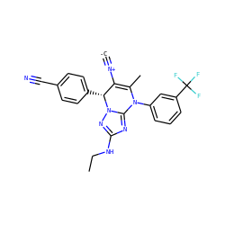 [C-]#[N+]C1=C(C)N(c2cccc(C(F)(F)F)c2)c2nc(NCC)nn2[C@@H]1c1ccc(C#N)cc1 ZINC000096175707