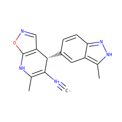 [C-]#[N+]C1=C(C)Nc2oncc2[C@@H]1c1ccc2n[nH]c(C)c2c1 ZINC000473182932