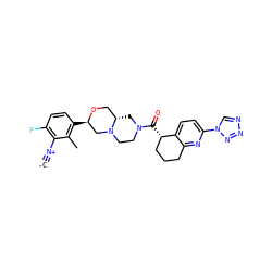[C-]#[N+]c1c(F)ccc([C@@H]2CN3CCN(C(=O)[C@H]4CCCc5nc(-n6cnnn6)ccc54)C[C@H]3CO2)c1C ZINC000473171315