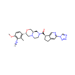 [C-]#[N+]c1c(OC)ccc([C@H]2CN3CCN(C(=O)[C@@H]4CCc5cc(-n6cnnn6)ncc54)C[C@@H]3CO2)c1C ZINC000473179602