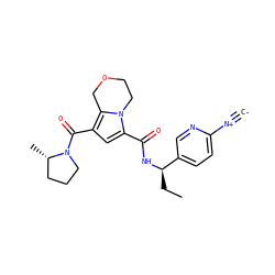 [C-]#[N+]c1ccc([C@@H](CC)NC(=O)c2cc(C(=O)N3CCC[C@@H]3C)c3n2CCOC3)cn1 ZINC001772601888