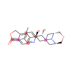 [C-]#[N+]c1ccc([C@H](O)CN2[C@H]3COC[C@H]2CN(C[C@H](O)c2ccc4c(c2C)COC4=O)C3)nc1 ZINC001772574599
