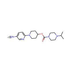 [C-]#[N+]c1ccc(N2CCC(OC(=O)N3CCN(C(C)C)CC3)CC2)nc1 ZINC001772656989