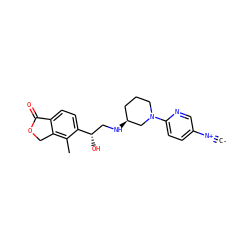 [C-]#[N+]c1ccc(N2CCC[C@H](NC[C@H](O)c3ccc4c(c3C)COC4=O)C2)nc1 ZINC000261177986