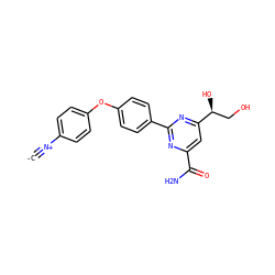 [C-]#[N+]c1ccc(Oc2ccc(-c3nc(C(N)=O)cc([C@@H](O)CO)n3)cc2)cc1 ZINC001772588409