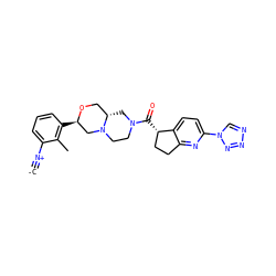 [C-]#[N+]c1cccc([C@@H]2CN3CCN(C(=O)[C@H]4CCc5nc(-n6cnnn6)ccc54)C[C@H]3CO2)c1C ZINC000473179581