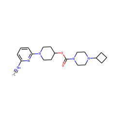 [C-]#[N+]c1cccc(N2CCC(OC(=O)N3CCN(C4CCC4)CC3)CC2)n1 ZINC001772655564