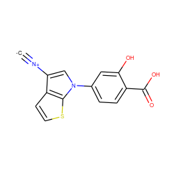 [C-]#[N+]c1cn(-c2ccc(C(=O)O)c(O)c2)c2sccc12 ZINC000473179288