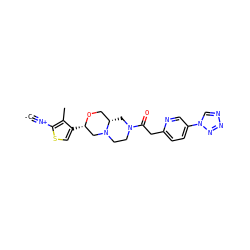 [C-]#[N+]c1scc([C@H]2CN3CCN(C(=O)Cc4ccc(-n5cnnn5)cn4)C[C@H]3CO2)c1C ZINC001772578771