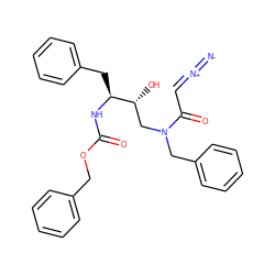 [N-]=[N+]=CC(=O)N(Cc1ccccc1)C[C@@H](O)[C@H](Cc1ccccc1)NC(=O)OCc1ccccc1 ZINC000095572899