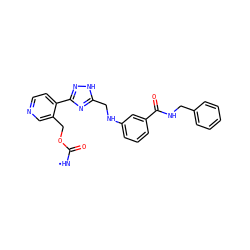[NH]C(=O)OCc1cnccc1-c1n[nH]c(CNc2cccc(C(=O)NCc3ccccc3)c2)n1 ZINC001772647489