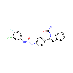 [NH]C(=O)n1c(-c2ccc(NC(=O)Nc3ccc(F)c(Cl)c3)cc2)cc2ccccc21 ZINC001772638906