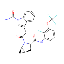 [NH]C(=O)n1cc(CC(=O)N2[C@H](C(=O)Nc3cccc(OC(F)(F)F)c3F)C[C@H]3C[C@H]32)c2ccccc21 ZINC001772584513
