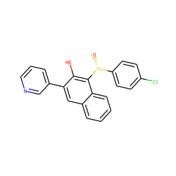 [O-][S@+](c1ccc(Cl)cc1)c1c(O)c(-c2cccnc2)cc2ccccc12 ZINC000299841054