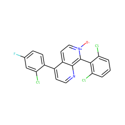 [O-][n+]1ccc2c(-c3ccc(F)cc3Cl)ccnc2c1-c1c(Cl)cccc1Cl ZINC000073162320