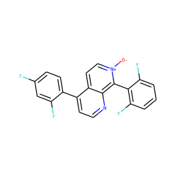 [O-][n+]1ccc2c(-c3ccc(F)cc3F)ccnc2c1-c1c(F)cccc1F ZINC000073389325