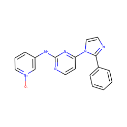 [O-][n+]1cccc(Nc2nccc(-n3ccnc3-c3ccccc3)n2)c1 ZINC000013489749