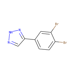 Brc1ccc(-c2cn[nH]n2)cc1Br ZINC000013671895