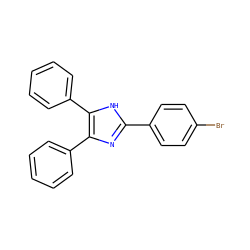 Brc1ccc(-c2nc(-c3ccccc3)c(-c3ccccc3)[nH]2)cc1 ZINC000002028562