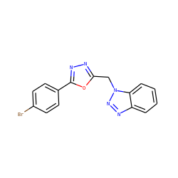 Brc1ccc(-c2nnc(Cn3nnc4ccccc43)o2)cc1 ZINC000005778276