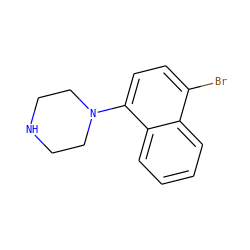 Brc1ccc(N2CCNCC2)c2ccccc12 ZINC000028341342