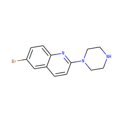 Brc1ccc2nc(N3CCNCC3)ccc2c1 ZINC000002527449