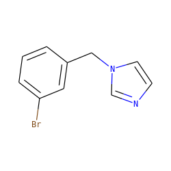 Brc1cccc(Cn2ccnc2)c1 ZINC000012370275