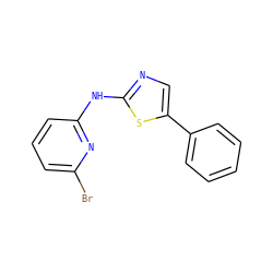 Brc1cccc(Nc2ncc(-c3ccccc3)s2)n1 ZINC000014945020