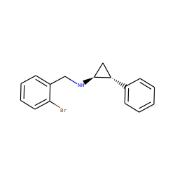 Brc1ccccc1CN[C@H]1C[C@@H]1c1ccccc1 ZINC000044423705