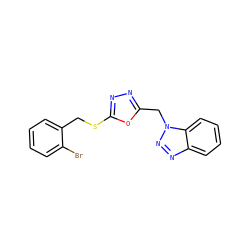 Brc1ccccc1CSc1nnc(Cn2nnc3ccccc32)o1 ZINC000096271752