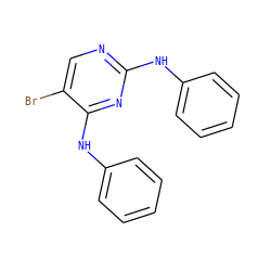 Brc1cnc(Nc2ccccc2)nc1Nc1ccccc1 ZINC000139925825