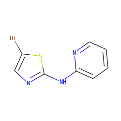 Brc1cnc(Nc2ccccn2)s1 ZINC000014945026