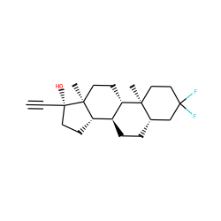 C#C[C@]1(O)CC[C@H]2[C@@H]3CC[C@H]4CC(F)(F)CC[C@]4(C)[C@H]3CC[C@@]21C ZINC000004897011