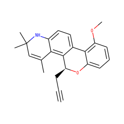 C#CC[C@@H]1Oc2cccc(OC)c2-c2ccc3c(c21)C(C)=CC(C)(C)N3 ZINC000013470825