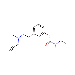 C#CCN(C)CCc1cccc(OC(=O)N(C)CC)c1 ZINC000013492332
