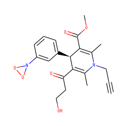 C#CCN1C(C)=C(C(=O)CCO)[C@@H](c2cccc(-n3oo3)c2)C(C(=O)OC)=C1C ZINC000003996022