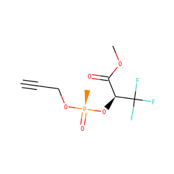 C#CCO[P@@](C)(=O)O[C@@H](C(=O)OC)C(F)(F)F ZINC000073402721