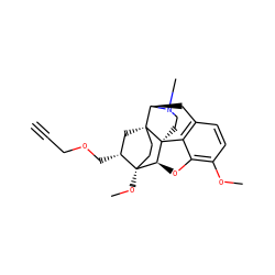 C#CCOC[C@@H]1C[C@@]23CC[C@@]1(OC)[C@@H]1Oc4c(OC)ccc5c4[C@@]12CCN(C)[C@@H]3C5 ZINC000169685037