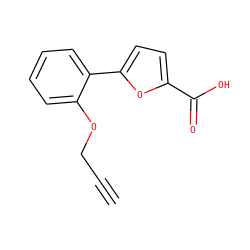 C#CCOc1ccccc1-c1ccc(C(=O)O)o1 ZINC000028564453