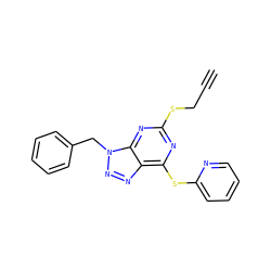 C#CCSc1nc(Sc2ccccn2)c2nnn(Cc3ccccc3)c2n1 ZINC001772638353