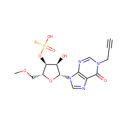 C#CCn1cnc2c(ncn2[C@@H]2O[C@H](COC)[C@@H](O[P@](C)(=O)O)[C@H]2O)c1=O ZINC000096904182
