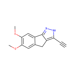C#Cc1[nH]nc2c1Cc1cc(OC)c(OC)cc1-2 ZINC000028954384