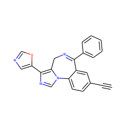 C#Cc1ccc2c(c1)C(c1ccccc1)=NCc1c(-c3cnco3)ncn1-2 ZINC001772602660
