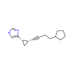 C(#C[C@@H]1C[C@@H]1c1c[nH]cn1)CCC1CCCC1 ZINC000013795266