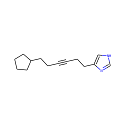C(#CCCC1CCCC1)CCc1c[nH]cn1 ZINC000013795227
