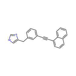 C(#Cc1cccc2ccccc12)c1cccc(Cc2c[nH]cn2)c1 ZINC000014979057