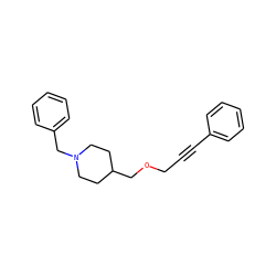C(#Cc1ccccc1)COCC1CCN(Cc2ccccc2)CC1 ZINC000026401615