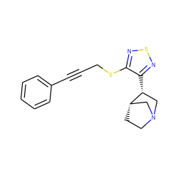 C(#Cc1ccccc1)CSc1nsnc1[C@@H]1CN2CC[C@H]1C2 ZINC000026733364